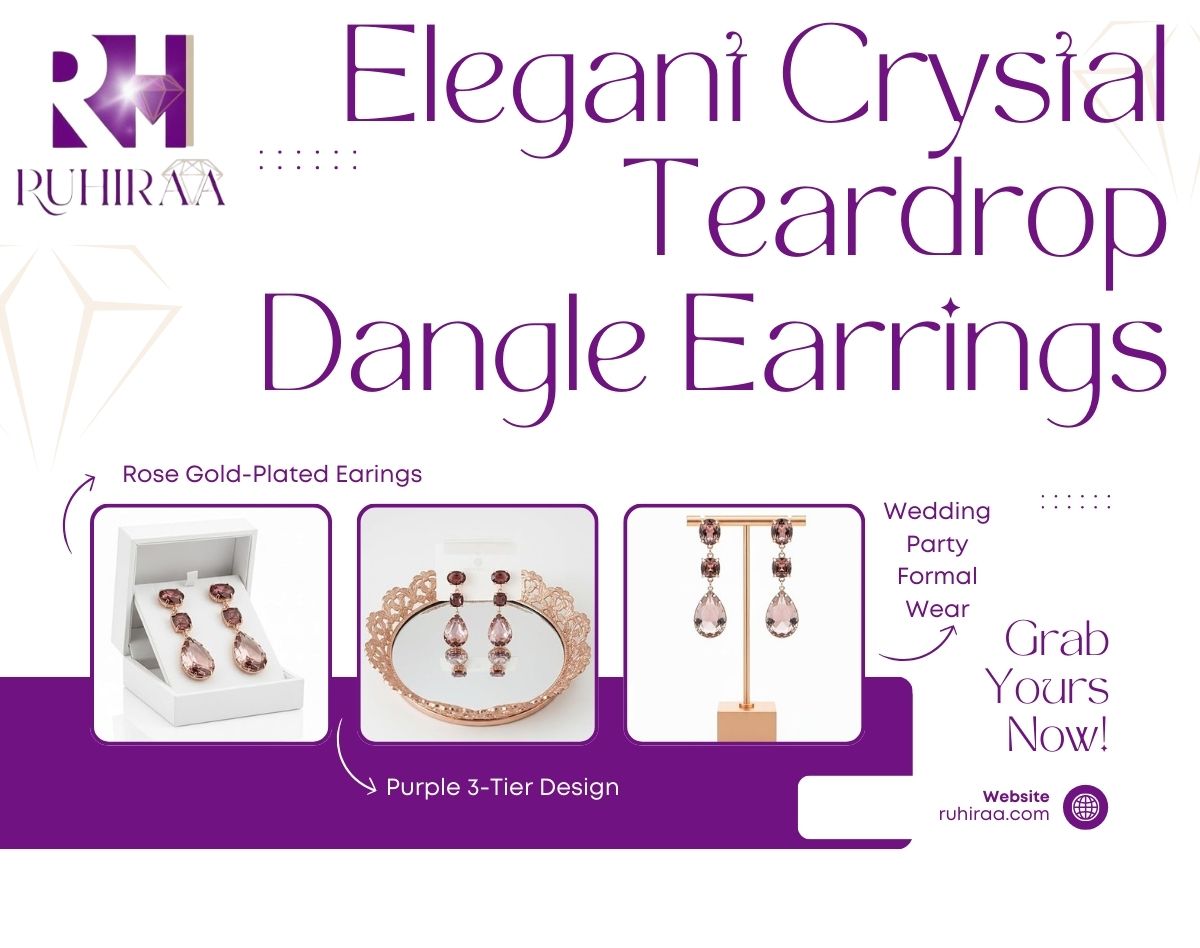 Elegant Crystal Teardrop Dangle Earrings