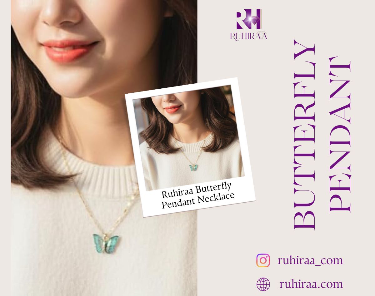 Ruhiraa Butterfly Pendant Necklace